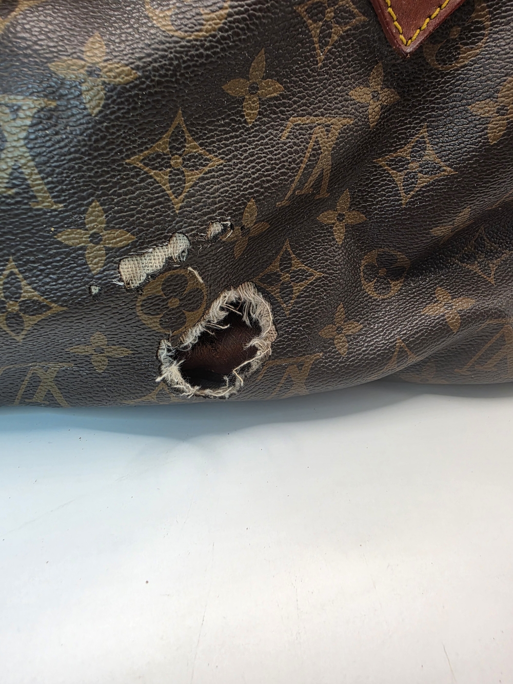 Vintage 1970 Louis Vuitton French Co Brown Monogram Canvas Speedy 30 Handbag - Picture 11 of 16